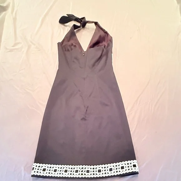 Trina Turk Black/White halter Dress with cutouts size 2/XS - Picture 5 of 11
